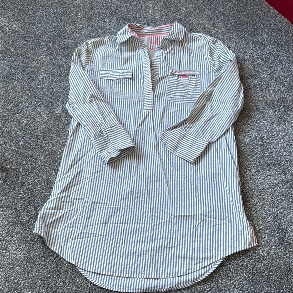Vineyard Vines size 4 Swim striped Coverup/Shirt Dress